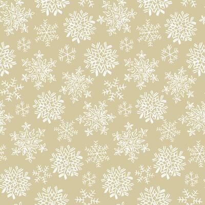 Seamless Christmas Snowflakes on Natural Background