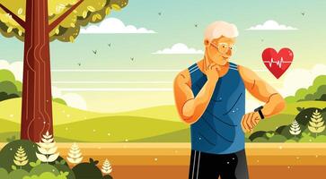 Senior Health for a Better World Health Day vector