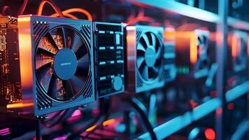 Close-up animation of powerful hardware. Attractive images of high-performance computing components, showcasing their intricate designs and powerful capabilities. video