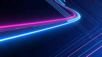 Abstract Neon Lines Motion Graphics. Fascinating digital artwork with vibrant pink and blue neon lines. Create vibrant and futuristic abstract designs. Curves and contrasts with deep textures. video