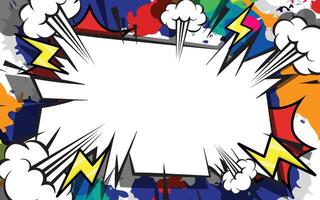comic book background with a speech bubble and explosion vector