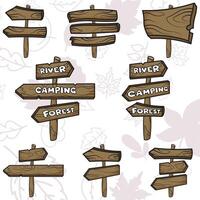 A wide range of arrow boards indicating directions vector