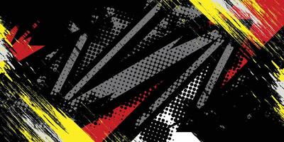 a black and yellow abstract background with a red and yellow stripe vector