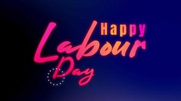 A close up of a fireworks display with a happy labor day message video