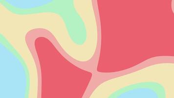Pastel colored abstract shapes blending smoothly to form a wavy design. Suitable for backgrounds, geometric patterns, modern art concepts. video