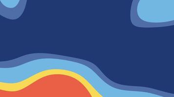 Abstract art with wavy blue, orange, and yellow shapes suitable for backgrounds, modern designs, digital art, websites, and artistic projects. video