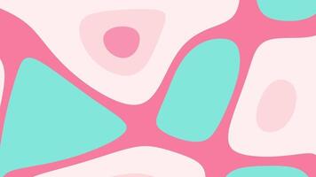 Pink and teal abstract shapes create a dynamic wave design. Perfect for backgrounds, textiles, and modern graphic projects. Great for vibrant and contemporary designs. video
