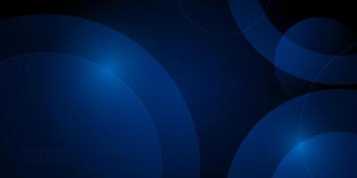 Dark blue futuristic abstract 3D background with simple circle shape and lines pattern. Modern blue design. Simple background with geometric circle shapes concept. vector