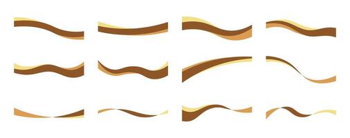 abstract wavy lines in brown and cream tones, suitable for design elements. vector