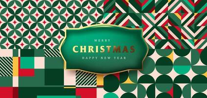 Set of Merry Christmas holiday background pattern packaging design template vector