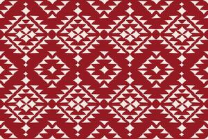 Beautiful red fabric pattern. Geometric ethnic pattern seamless traditional. tribal style. Designed using triangles. for background, rug, fabric, clothing, batik, texture. vector