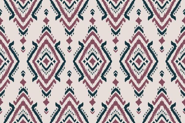 beautiful native fabric. Ethnic Ikat oriental seamless pattern. Hand drawn tribal style. for carpet, textile, rug, clothing, batik, motif.