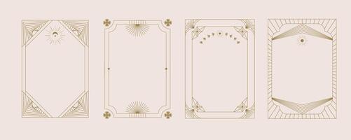 Vintage deco frame. Abstract decoration template for a4 vertical design vector
