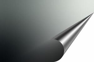 Silver Folded Corner on Gradient Background photo