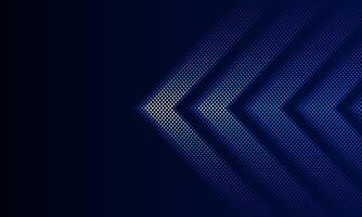 Dark blue abstract Light out technology and with neon dots with glowing arrow lines futuristic concept. Hitech communication concept innovation background, design vector
