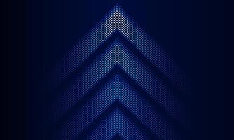 Dark blue abstract Light out technology and with neon dots with glowing arrow lines futuristic concept. Hitech communication concept innovation background vector