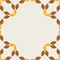 an abstract pattern with brown and orange leaves vector