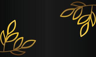 black background with golden frame vector
