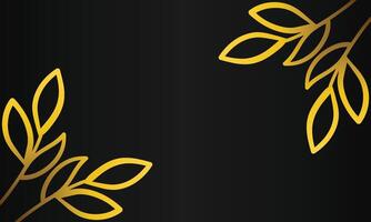 golden flower on black background vector