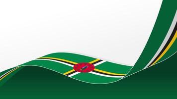 wavy dominica flag background with copy space for text. dominica national day vector