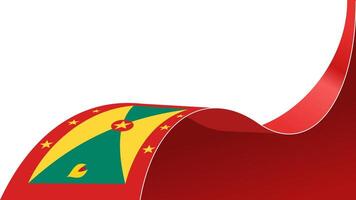 waving grenada flag background with copy space for text. grenada national day vector