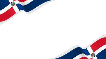 wavy dominican republic flag frame background with copy space for text. national day vector