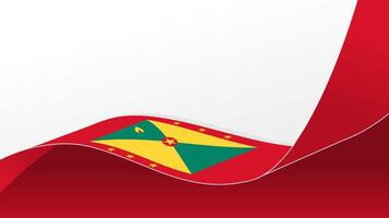 wavy grenada flag background with copy space for text. grenada national day vector