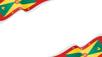 wavy grenada flag frame background with copy space for text. grenada national day vector