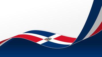 wavy dominican republic flag background with copy space for text. national day vector
