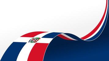 waving dominican republic flag background with copy space for text. national day vector