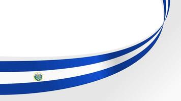 wavy el salvador flag background with copy space for text. el salvador independence day vector