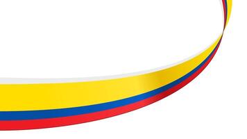waving colombia flag background with copy space for text. colombia national day vector