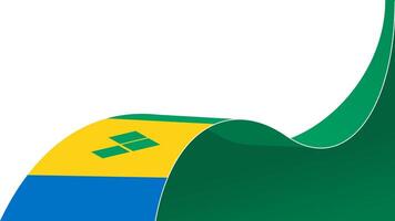 waving Saint Vincent and Grenadines flag background with copy space for text. national day vector