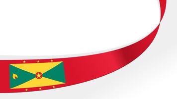 wavy grenada flag background with copy space for text. grenada independence day vector