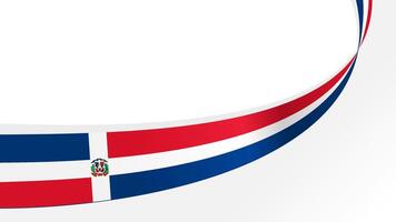 wavy dominican republic flag background with copy space for text. Independence day vector