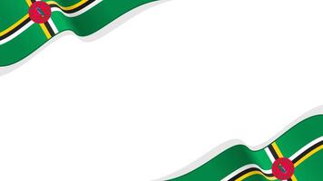 wavy dominica flag frame background with copy space for text. dominica national day vector