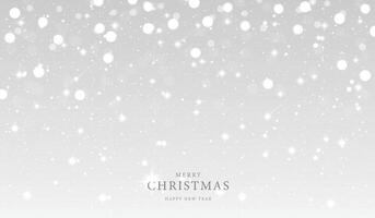 Christmas and Happy New Year background on sparkling in shiny gray background. winter snow with beautiful light. design. vector