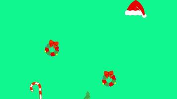 christmas stuff animation. Suitable for Christmas and New Year Content. 2d animation 4k. Transparent Background video