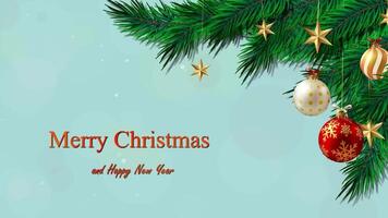 Christmas Tree and Decoration Loop with Text video