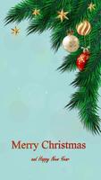 Christmas Tree and Decoration Loop Vertical with Text video