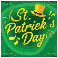A joyful celebration of St Patrick's Day. Striped pattern background. St Patrick's Day background concept. Flat illustration. vector