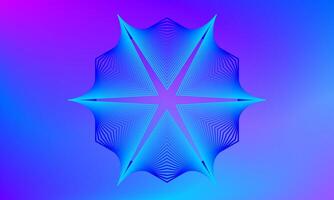 Blue Gradient Background with Geometric Star and Line Patterns vector