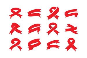 Classic Empty Ribbon Collection On White Background vector