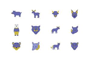Big Cats and Predators Collection vector