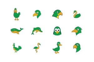 Birds of Prey and Common Birds Collection vector