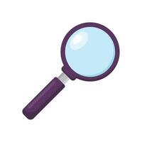 Magnifying glass icon in flat style. Loupe illustration on isolated background. Searching sign business concept. vector