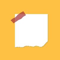 Paper sheet icon set in flat style. Note paper pieces illustration on isolated background. Sheets of note papers sign business concept. vector