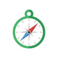 Compass icon in flat style. Navigation equipment illustration on isolated background. Geographical position sign business concept. vector
