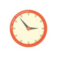 Clock icon in flat style. Round watch illustration on isolated background. Timer sign business concept. vector