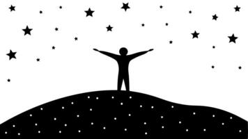 Inspiring Moment on Hilltop vector